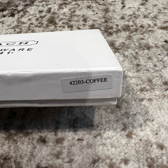 Vintage Coach op art slim card holder wallet with snap closure - Picture 6 of 6